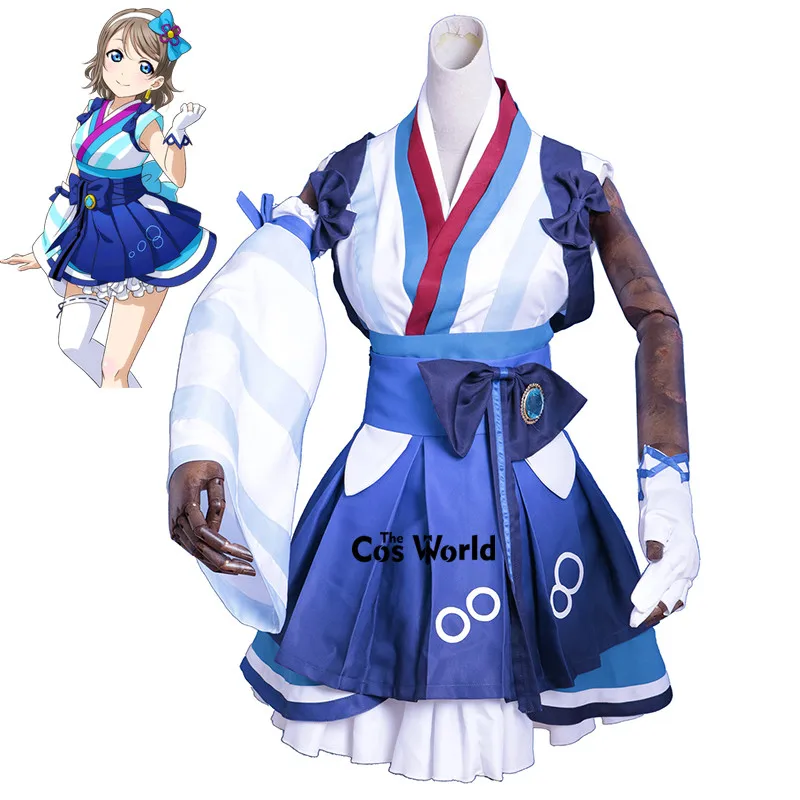 LoveLive! Sunshine! Aqours ed Dreamer Watanabe You платье кимоно юката униформа наряд аниме настроить