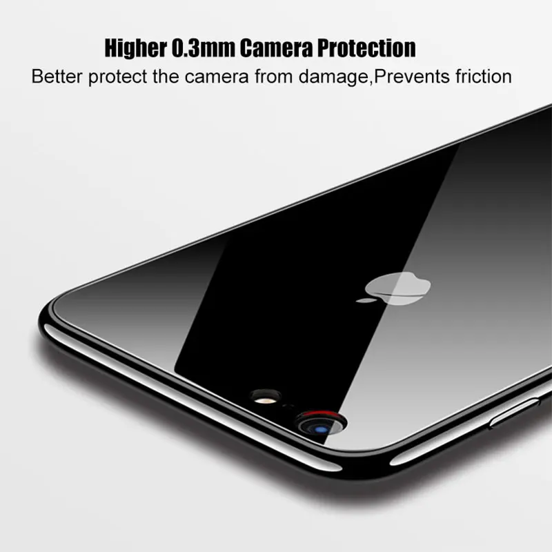 Роскошный чехол-накладка из закаленного стекла для IPhone 7 8 Plus X XS Max XR мягкий