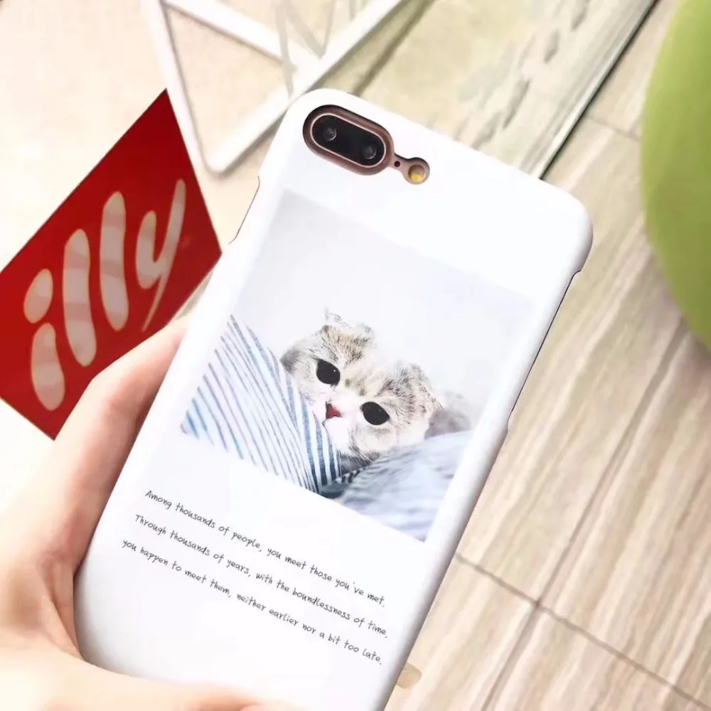 Для iPhone 6 S Чехол 3D Новый Дизайн прекрасный кот Письма мягкий силиконовый чехол