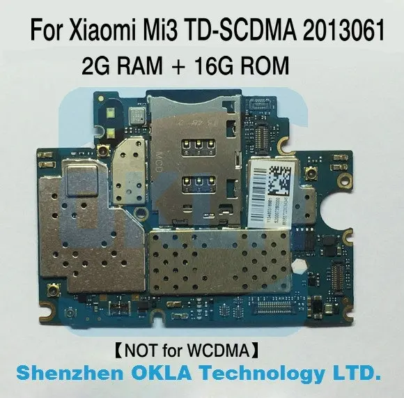 Не WCDMA 1 шт. материнская плата для Xiaomi 3 M3 MI3 TDSCDMA 16 ГБ Замена материнской платы от
