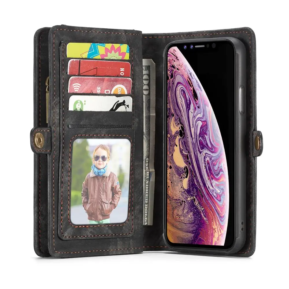 Роскошный флип кошелек для карт чехол iPhone 11 Pro XS Max XR X 6 6s 8 7 Plus из искусственной