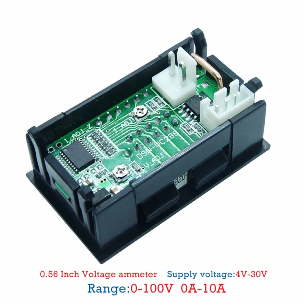 Цифровой вольтметр амперметр DC100V 10A панель измеритель тока тестер