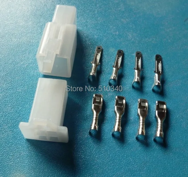 

200 set total 2000pcs 2.8mm 4 Way/pin Electrical Connector Kits Male Female socket plug for Motorcycle Car ect