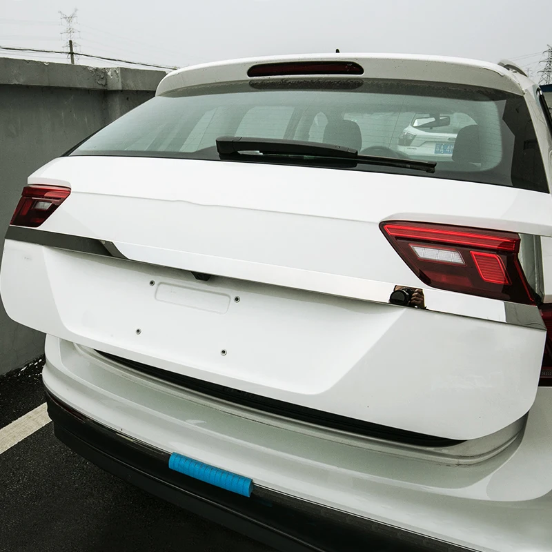 Подходит для VW Tiguan хромированная Задняя Крышка багажника Дверная ручка Крышка хвостового ворота светильник лампа отделка ободок молдинг гарнир стиль