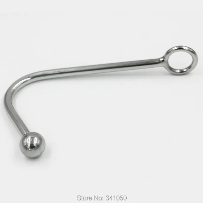 Нержавеющая сталь Анальный крюк металлическая Анальная пробка с шариком