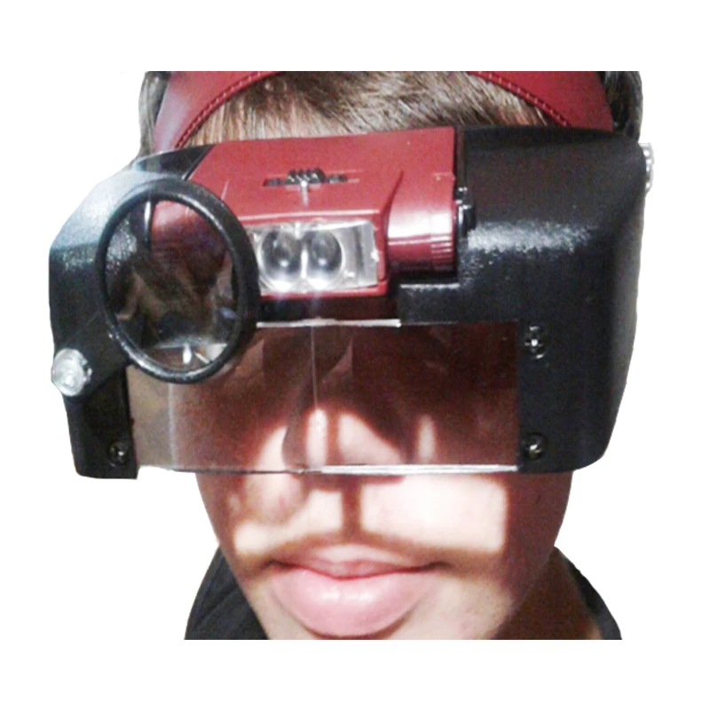 2016 Распродажа Лупа микроскоп шлем Стиль Стекло увеличительное Очки волчанка con Luz