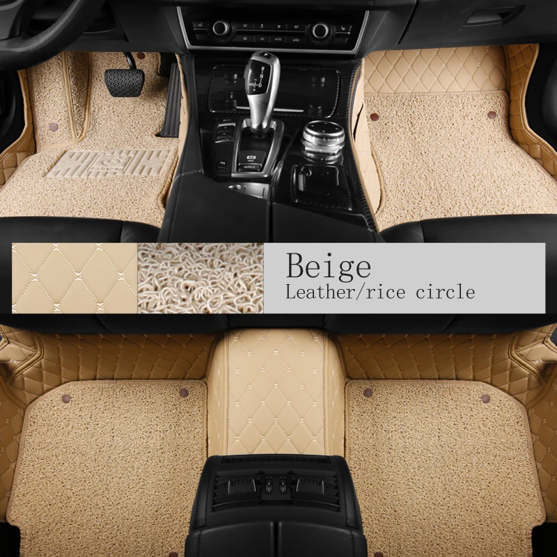 Автомобильные кожаные автомобильные коврики для пола ковры защитные poliki