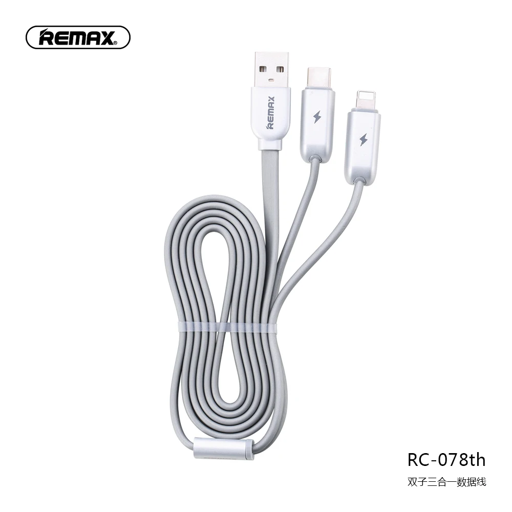 REMAX Twins 3в1 микро USB кабель Магнитная Адсорбция синхронизация Быстрая зарядка