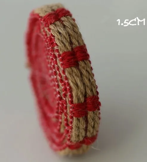 8 видов цветов 15 мм Прекрасный деревенский Плетеный гессенской из натурального