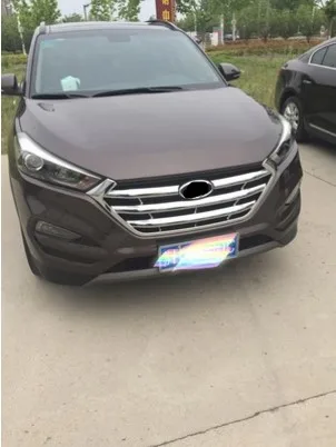 Для 2016 Hyundai Tucson ABS передняя Центральная решетка радиатора рамы + верхняя крышка