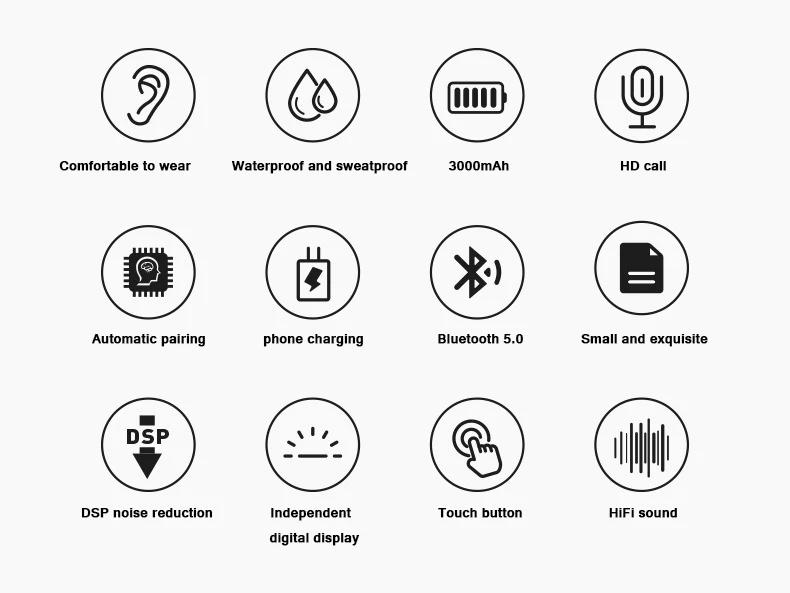 Moloke Bluetooth 5,0 наушники TWS беспроводные Blutooth наушники Handsfree спортивные наушники игровая гарнитура телефон