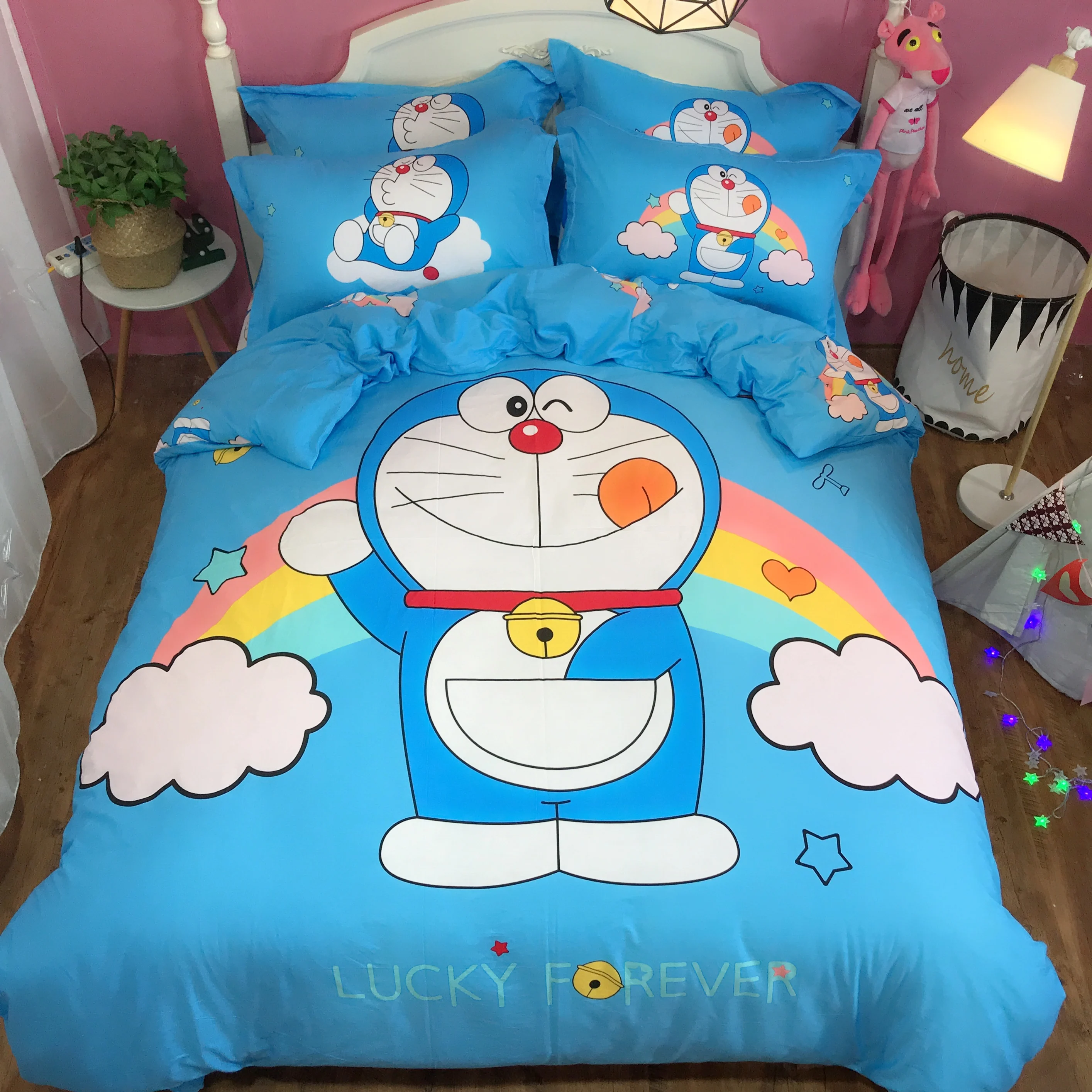 Мультяшный Кот 3d постельный набор Doraemon детская спальня чистое хлопковое