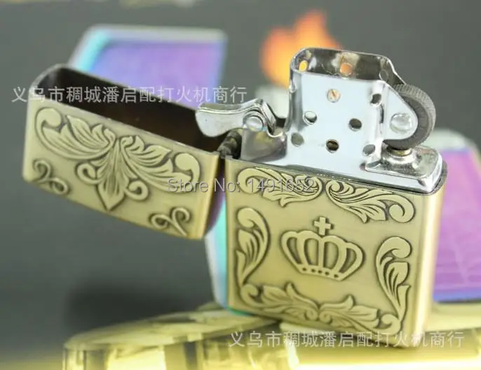 High Quality bronze Fashion oil kerosene lighters C1 Windproof Metal Smoking Fuel Lighter | Дом и сад