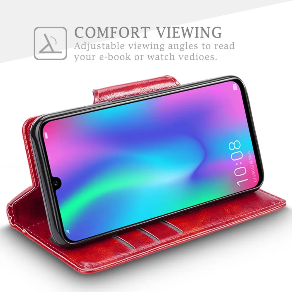 SLEO For Huawei Honor 10 Lite Case Luxury PU Leather Flip for Coque Wallet Card Slot Phone Cover 6.21&quot | Мобильные телефоны и