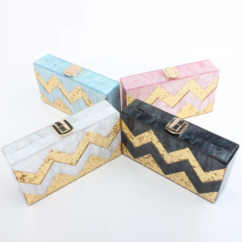 Индивидуальный модный дизайн Стильный акриловый вечерний кошелек с вышивкой