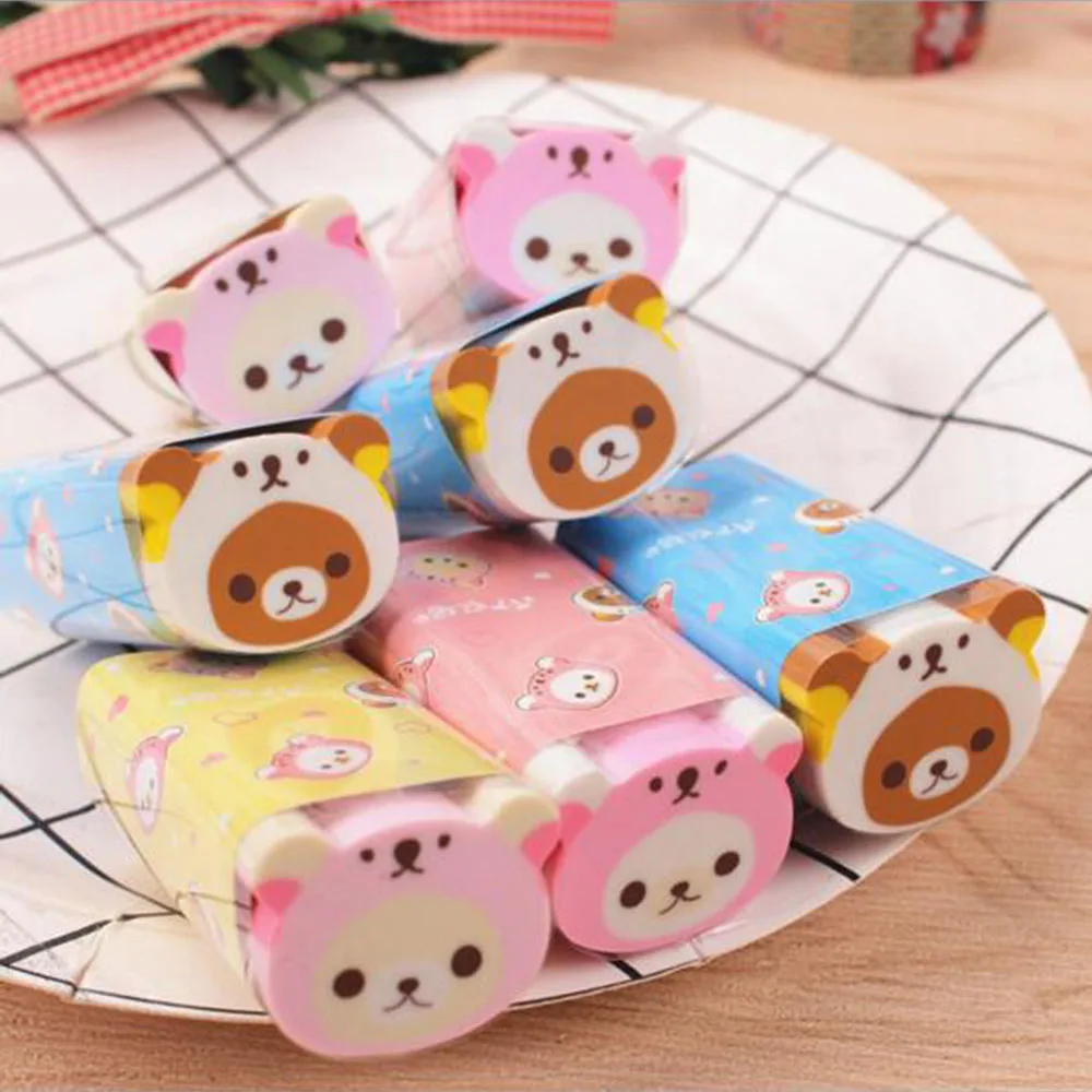 1 шт. милый ластик Kawaii Rilakkuma резиновые ластики коррекция школьные и офисные