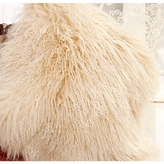 Красочная изготовленная на заказ Подлинная монгольская меховая подушка|mongolian fur
