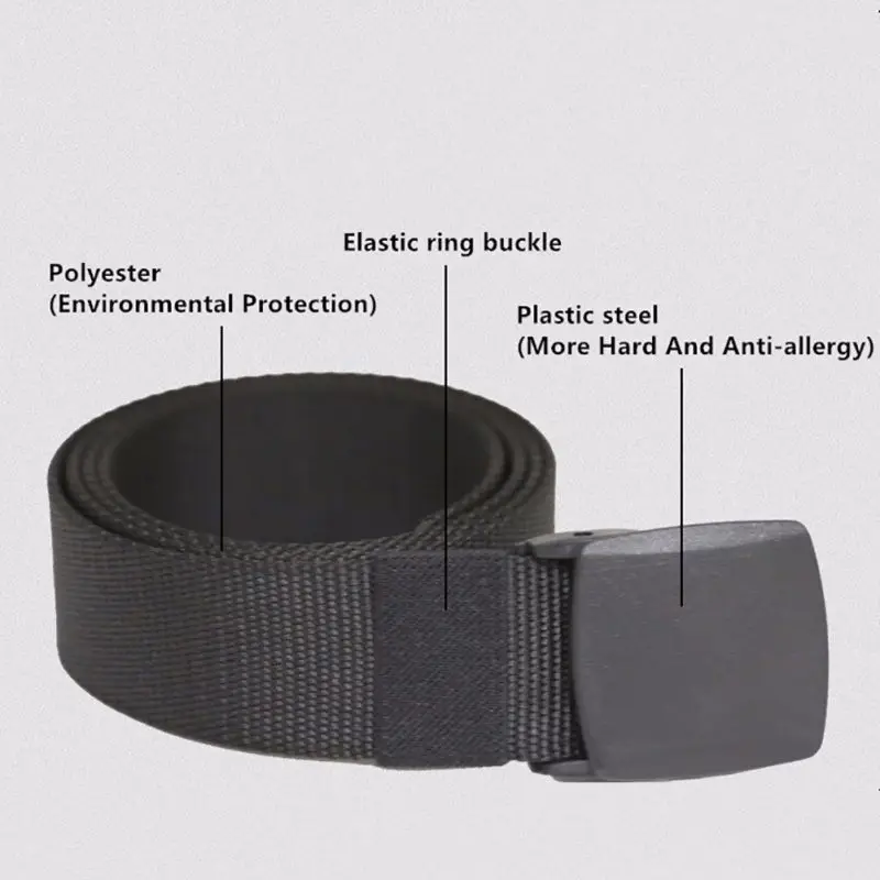 

Outdoor Sports Waistband Webbing Canvas Army Tactical Automatic Buckle Waist Belt Strap