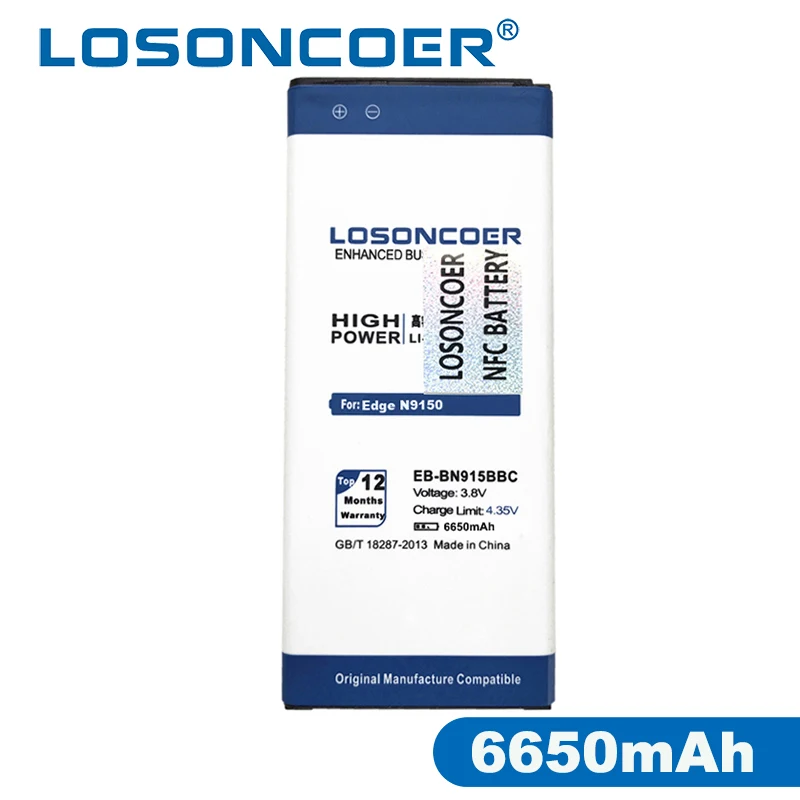 LOSONCOER 6650 мАч EB BN915BBC NFC для SAMSUNG GALAXY Note Edge N9150 аккумулятор N915K N915L N915S N915 N915X N915A N915D|battery