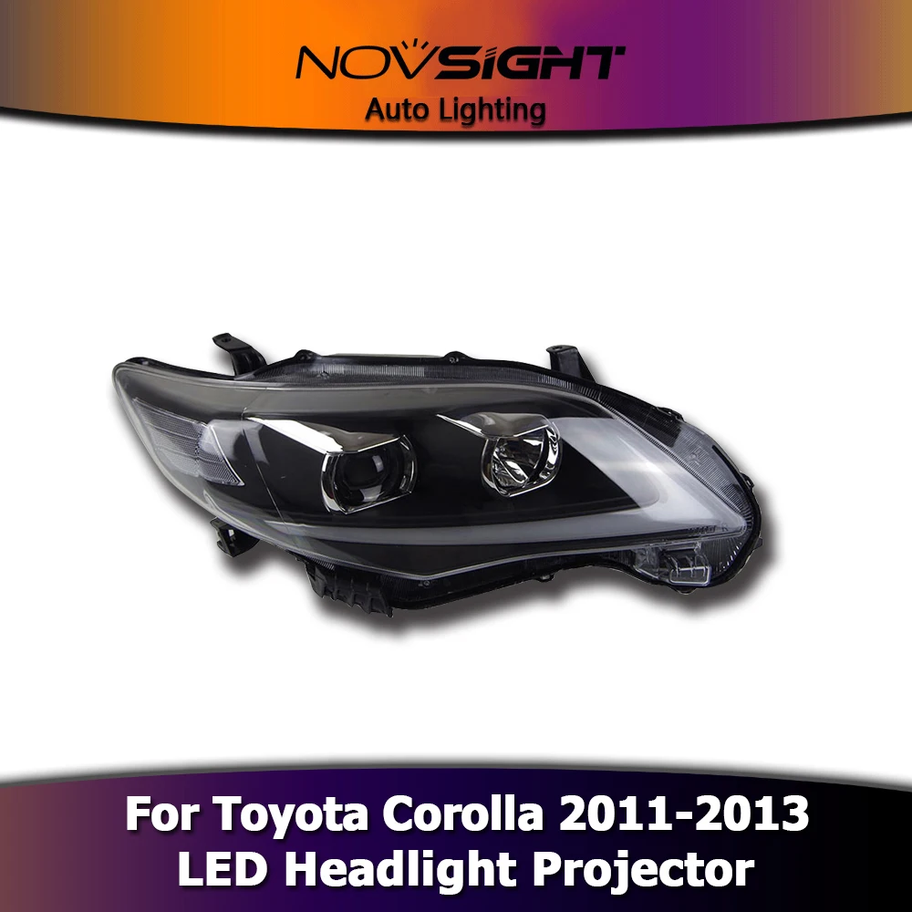 Светодиодный водонепроницаемый налобный фонарь NOVSIGHT 2 шт. для Toyota Corolla 2011 2013|Фара