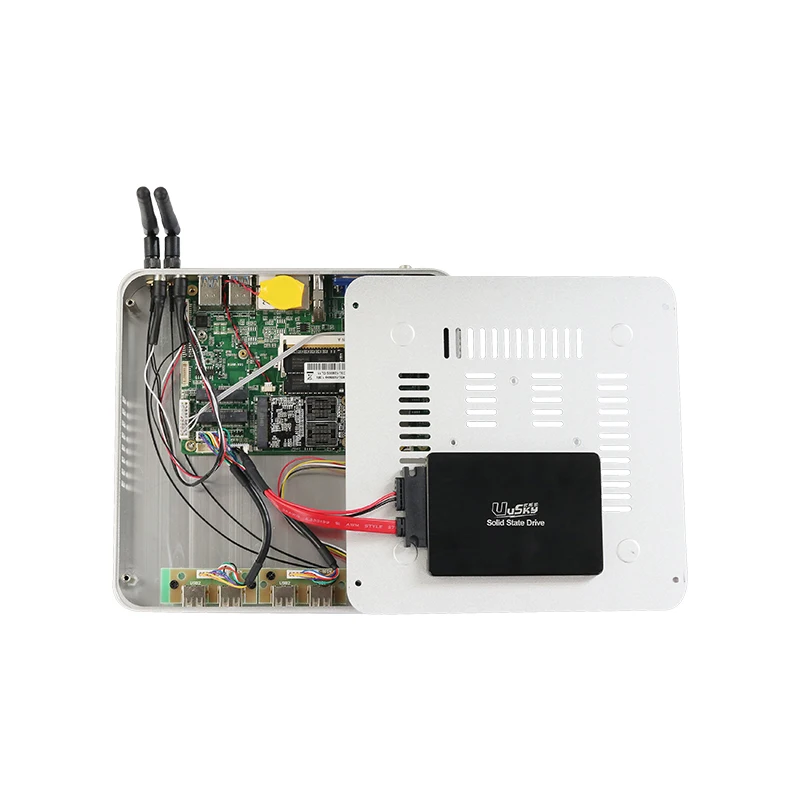 Двойной гигабитный Ethernet LAN Мини компьютер без вентилятора Core i5 4200U i7 5500U Мини ПК Celeron 2955U Windows 10 HDMI RGB USB PC