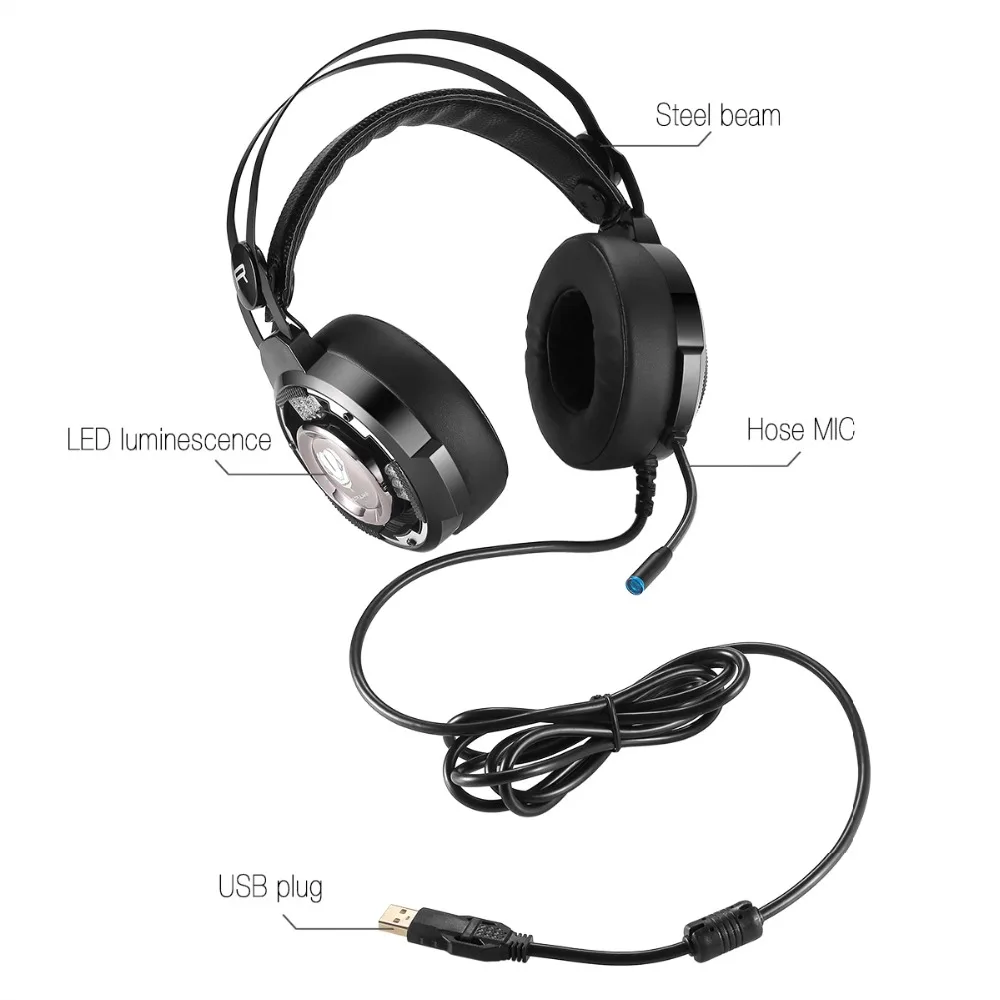 Butfulake SL 200 игровая гарнитура 7 1 USB объемный стерео Проводные Складные Игровые