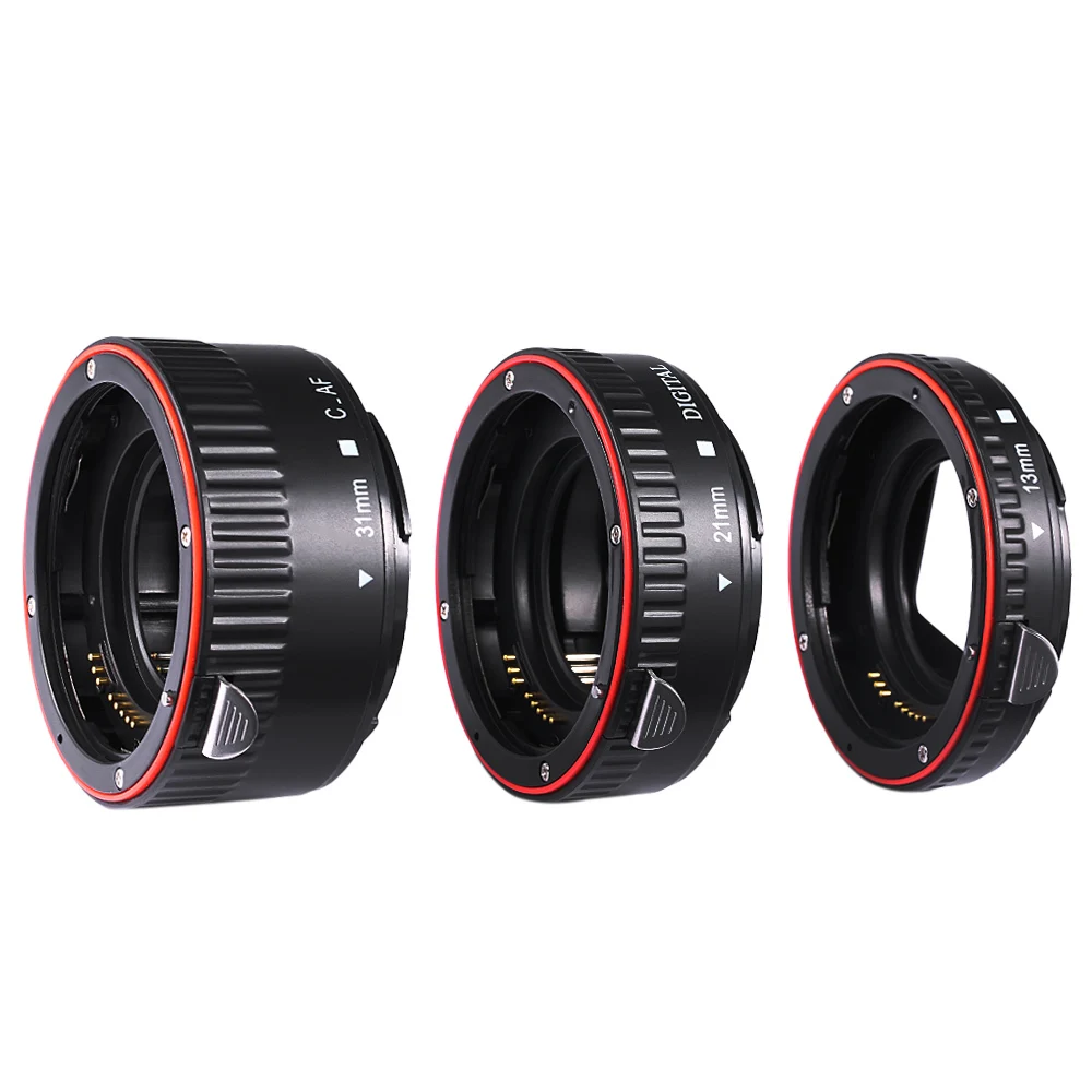 WEIHE Auto Focus Macro Extension Tube Set for Canon SLR Cameras EF EF-S Lens 700d t5i 7d 5d Accessory 13MM 21MM | Электроника