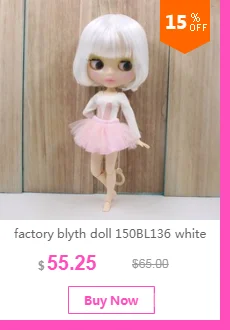 Фабрика blyth кукла зеленый микс синие волосы сустава тела белая кожа 1/6 BL62274006