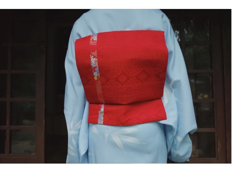 2019 аксессуары для кимоно с красным поясом цветочным принтом пояс|Женские ремни| |