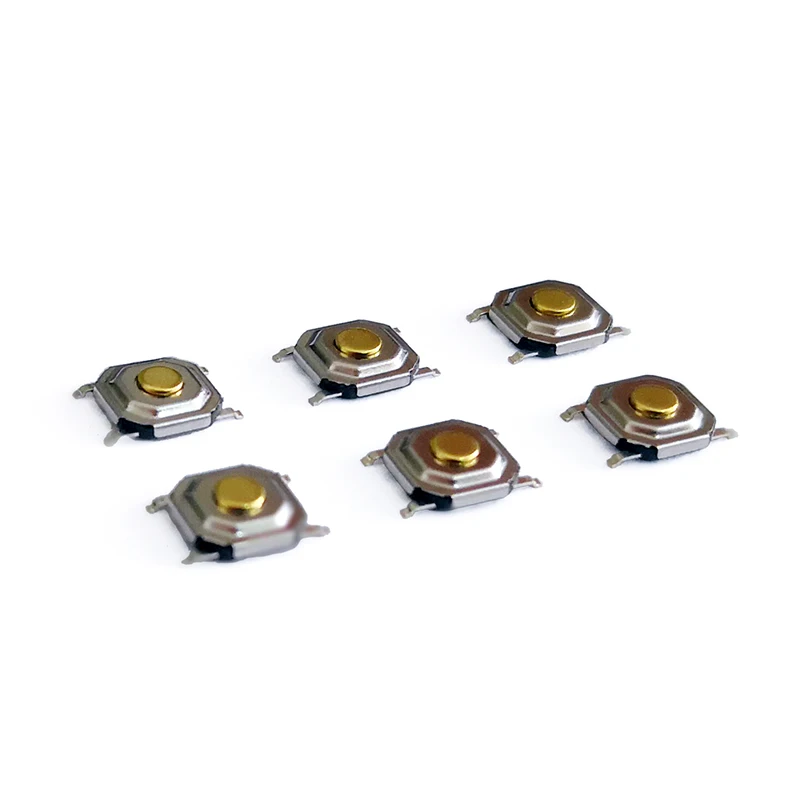 

100 pcs/lot 12V 5.2*5.2*1.5mm 12V 0.5A 4 Pin SMT Push Button Switch Metal Tactile Micro Tact Touch Switch Copper Interruptor