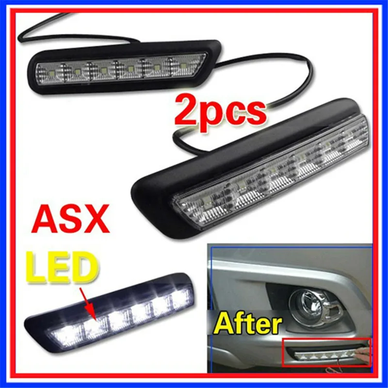 

Front bumper Replace LED DRL Daytime Running Light Driving Fog Lamps For MITSUBISHI OUTLANDER SPORT RVR ASX 2010-2012 2pcs