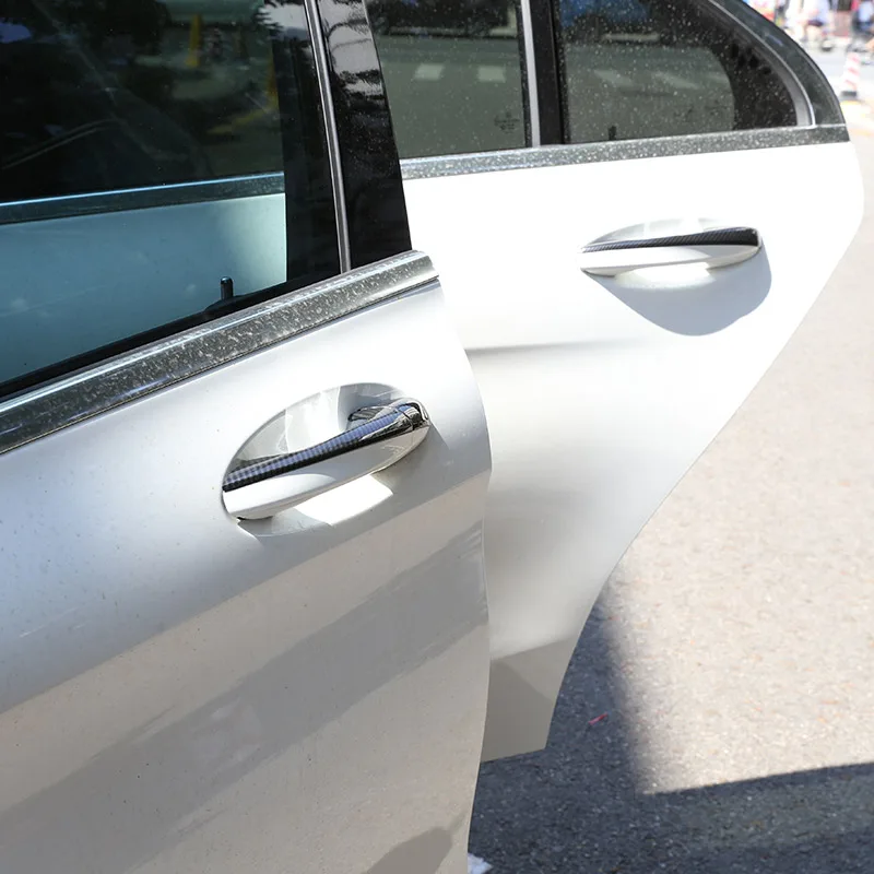 

Carbon Fiber For Mercedes Benz GLC X253 C Class W205 2015-2018 Car Accessories ABS Chrome Door Handle Trim Left Hand Drive