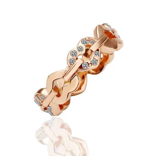 18K gold plated ring fashion Genuine Austrian crystals italina Nickle free antiallergic factory prices mrf lgf | Украшения и