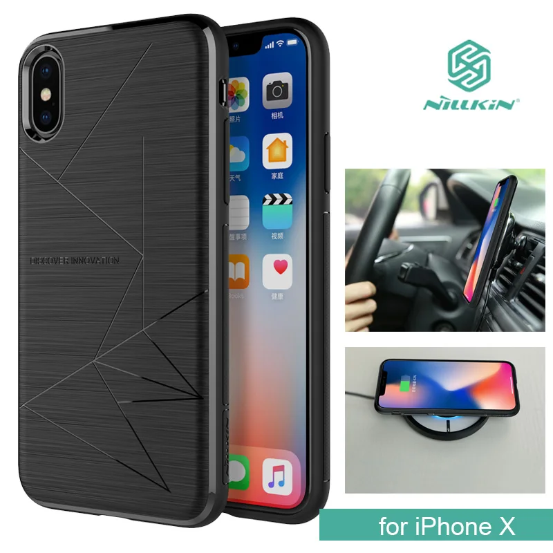 Чехол Nillkin Magic для iPhone XS X магнитный автомобильный держатель Роскошный