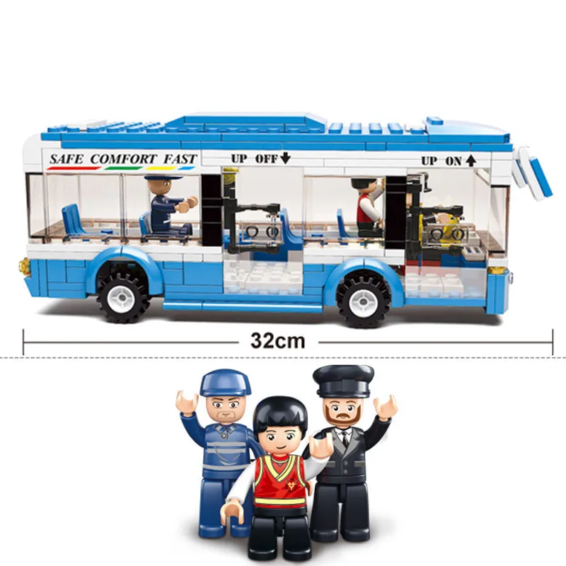 235 шт городской автобус Compatibie Legoings Строительные блоки Набор игрушек Сделай Сам