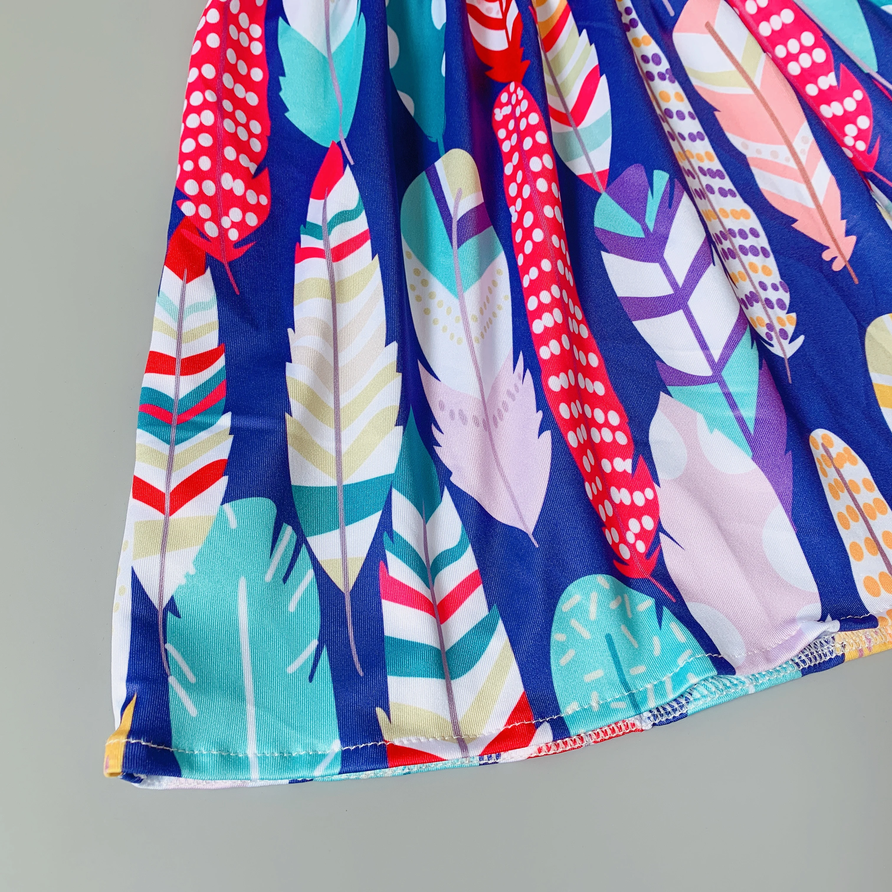 coralline flower princess dress geometry Ruffle Baby Girls Dress Flare Sleeve for present | Детская одежда и обувь