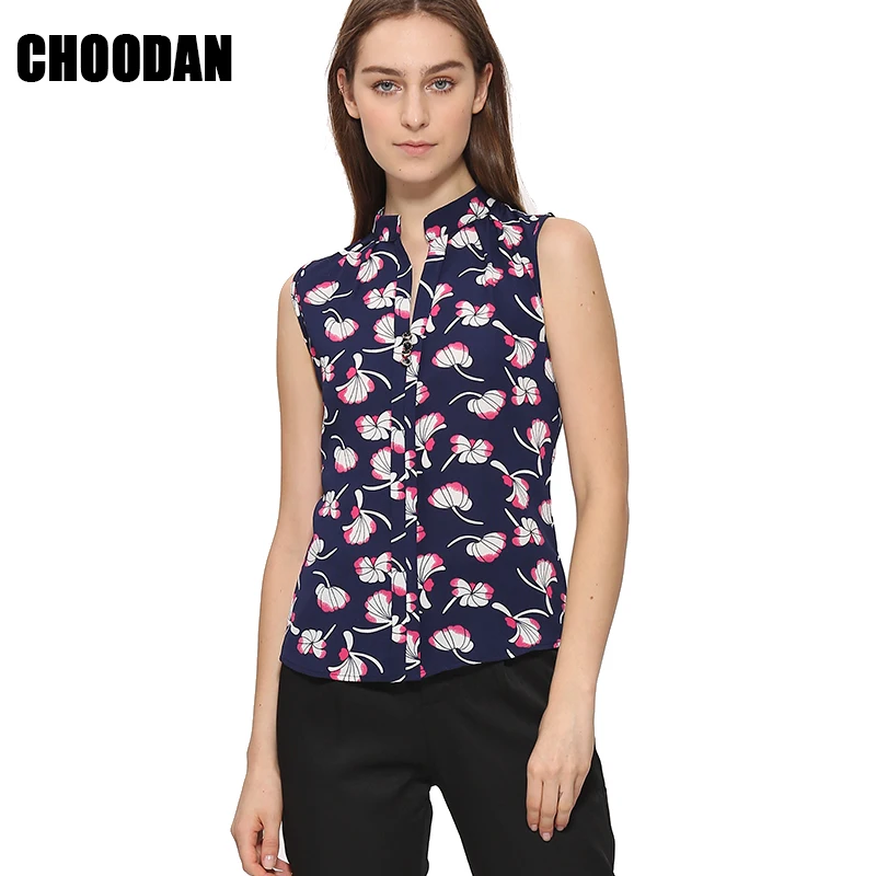 Блузка женская без рукавов с цветочным принтом|shirt women floral|blouse shirt womenfashion |