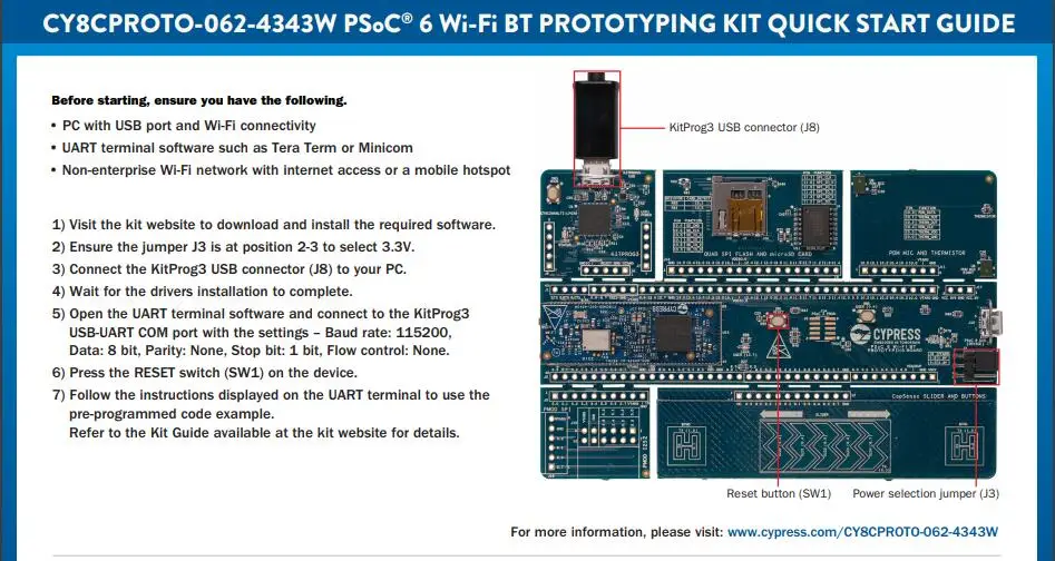 1 шт. х CY8CPROTO-062-4343W ARM PSoC6 WiFi-BT ультра низкая мощность комплект макетной платы