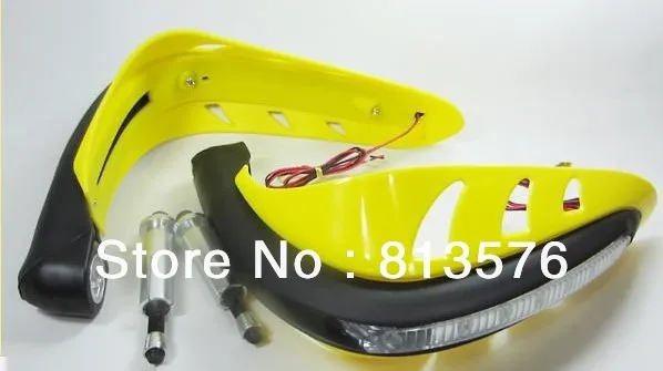 Free shipping ATV Handguards Universal MOTORCYCLE MOTOCROSS DIRTBIKE MX HAND GUARDS LED for dual road handguards As Acerbis |