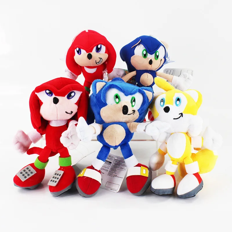 20 см супер плюшевый Соник куклы Sonic зубная щётка бум; мягкие игрушки из мультфильмов; ТВ фигурка Sonic Куклы