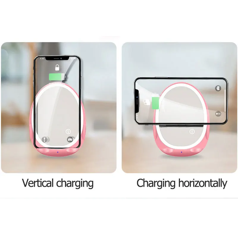 Зеркало Беспроводное зарядное устройство Поддержка QI быстрое регулируемое угол