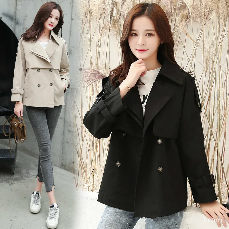 2020 осень Весенний Тренч пальто для женщин мэм короткий Фонд модная ветровка