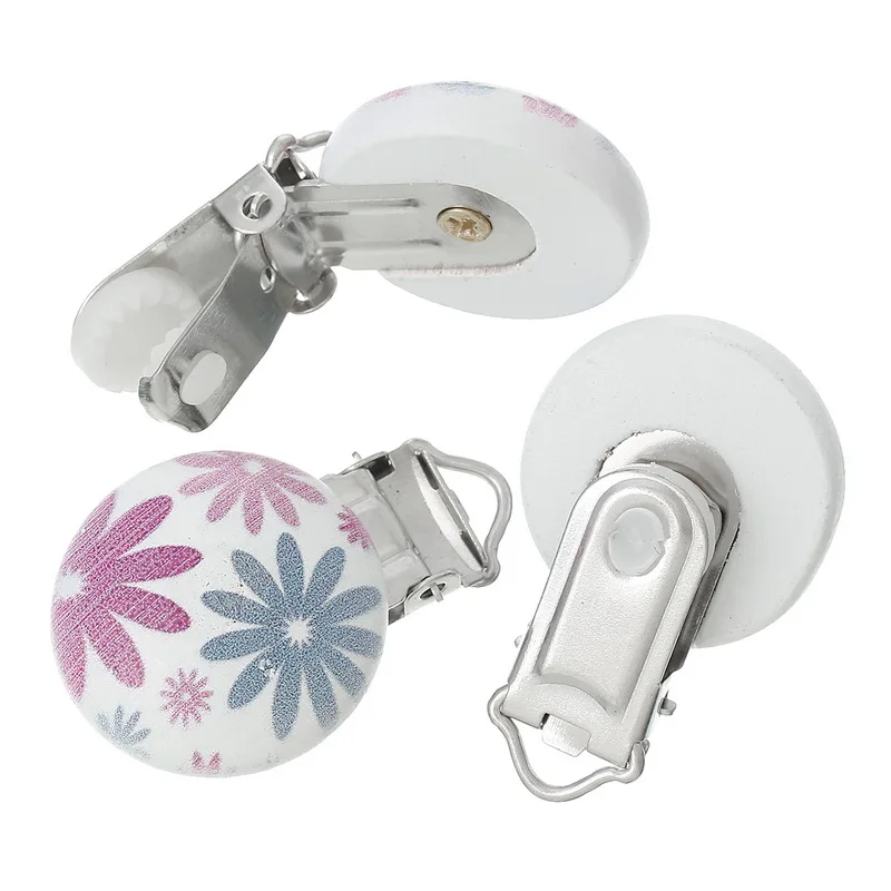 Деревянные Подтяжки 5 шт./партия соски зажимы с цветочным орнаментом ментальный