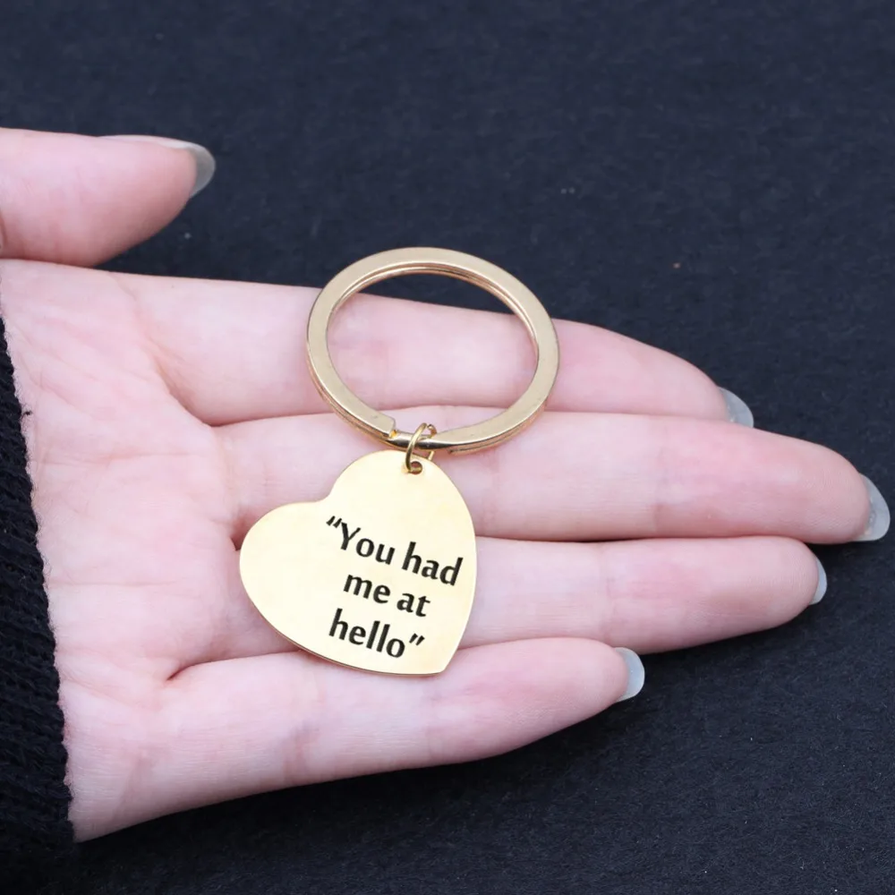 У вас был я на Hello брелок ручной штампованный в форме сердца для пары подарок