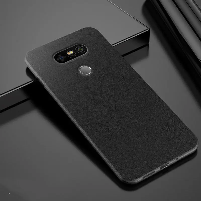 Чехол для LG G6 G7 G5 G4 V30 V40 Q8 G8 ThinQ K40 L50 K12 ThinQ Q60 Анти отпечатков пальцев Чехол Мягкий матовый Ультратонкий чехол-накладка из ТПУ чехол - Цвет: Черный