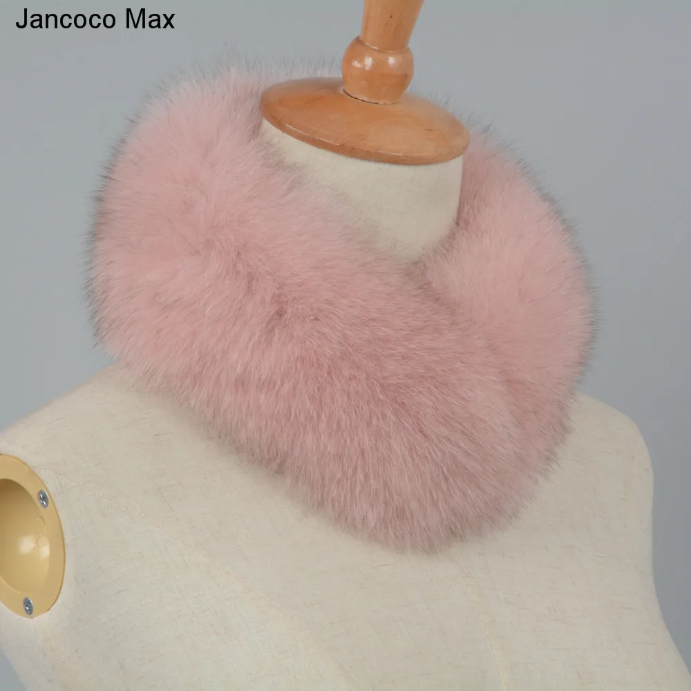 Jancoco Max натуральным лисьим мехом Магнитный шарф теплые женские зимние шали Крытый Мода Прекрасный глушители Новое поступление S7191
