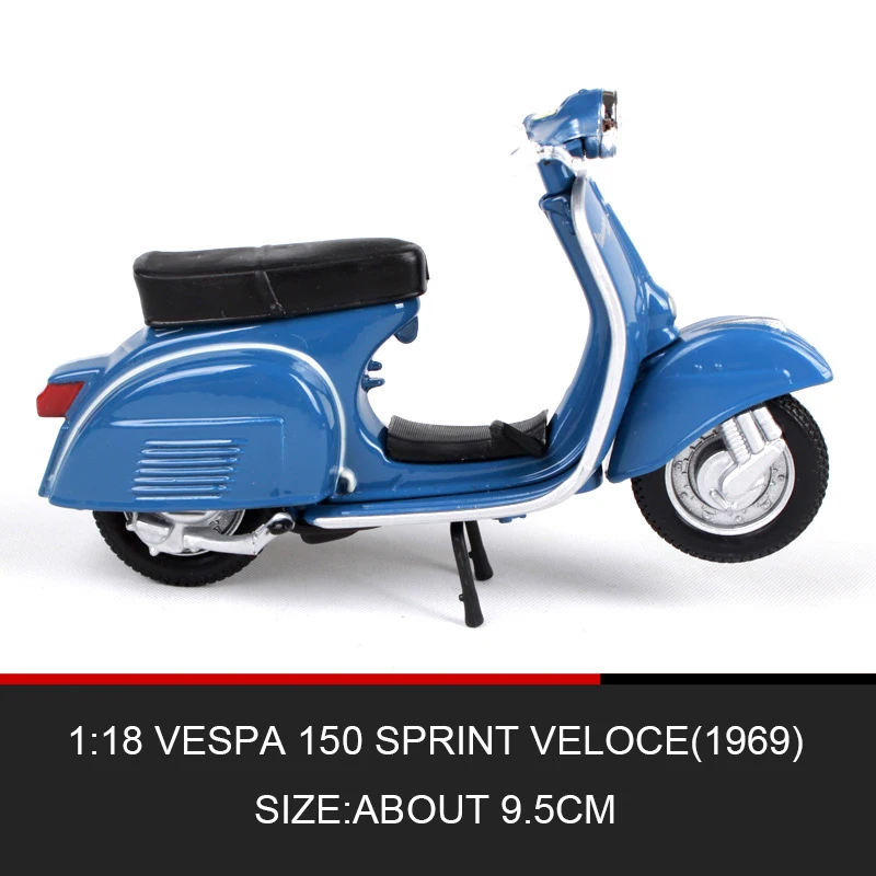 Модели мотоциклов Maisto 1:18 VESPA Piaggio 1969 150 SPRINT модель велосипеда база литые мото
