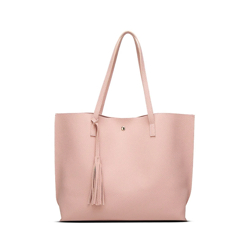 2018 г. новые модные мягкие кожаные кисточкой Для женщин сумки дамы tote плеча Сумка