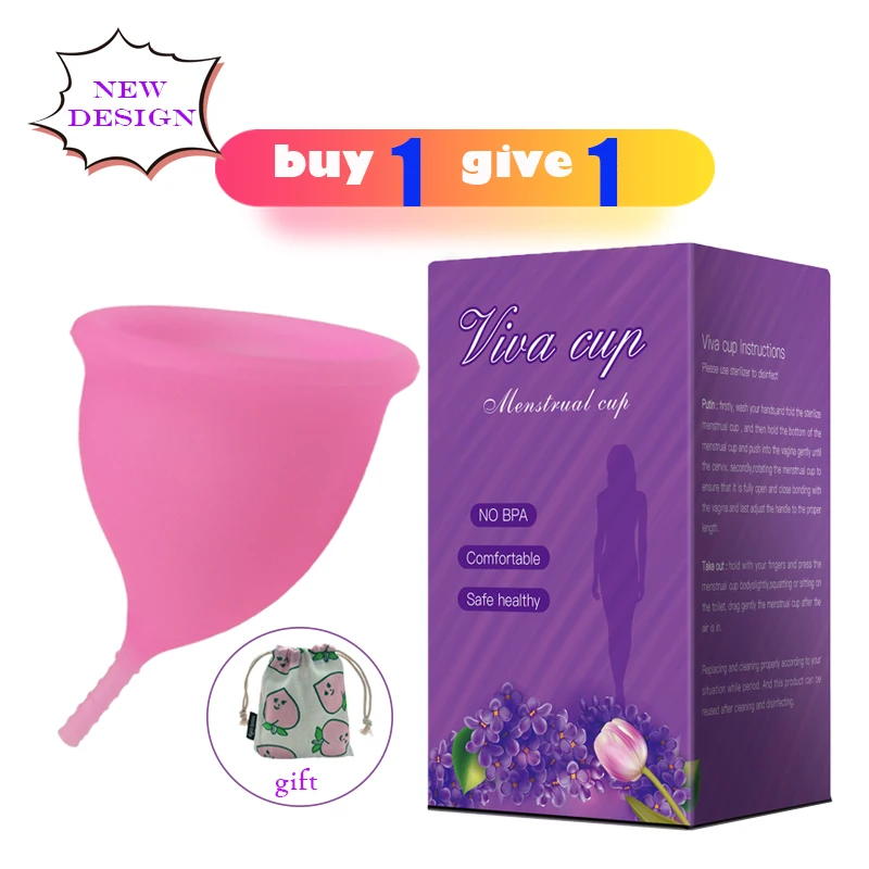 

Women Menstrual Cup For Silicona Medica Reusable Colletor Vaginal Menstrution Use Copa Certified With Box And Popular Peach Bag