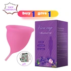 Женская менструальная чаша для силиконовой медицины многоразовая вагинальная менструация использование Copa сертифицированная с коробкой и популярная Сумочка персикового цвета